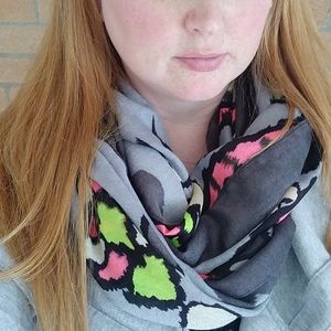 Gray/Neon Lightweight Infinity Scarf